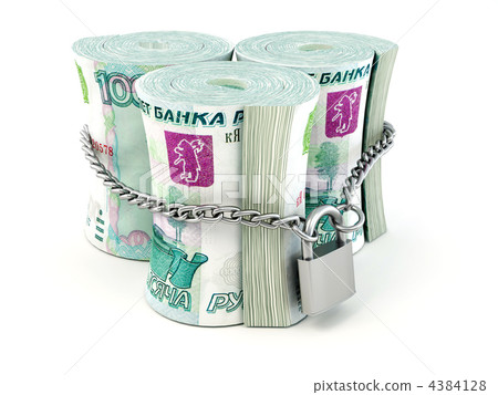 Ruble on lock 4384128
