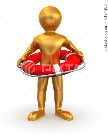 Men wtih lifepreserver Men wtih lifepreserver 4384460