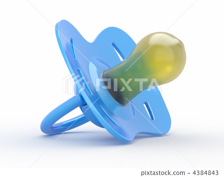 Baby's dummy on white isolated background. 3d Baby's dummy on white isolated background. 3d 4384843