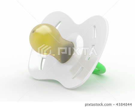 Baby's dummy on white isolated background. 3d Baby's dummy on white isolated background. 3d 4384844
