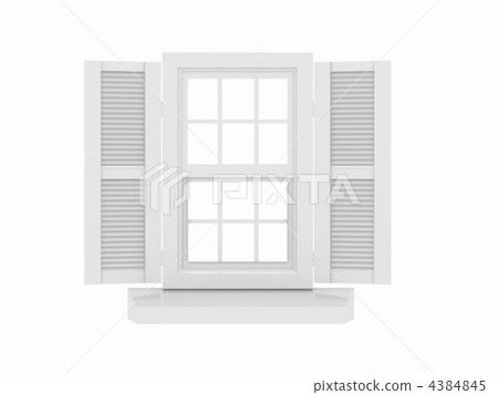 Closed window and shooters Closed window and shooters 4384845