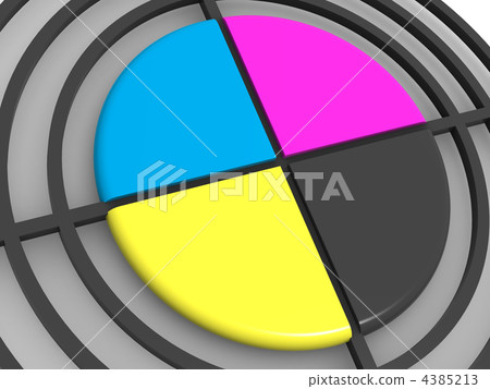 Polygraphic target. CMYK 4385213