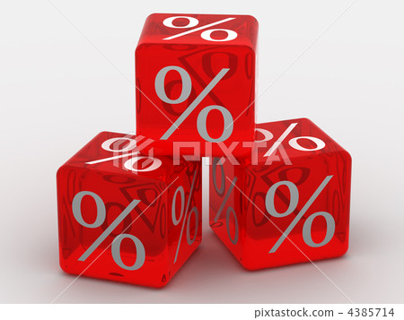 Cubes with percent - Stock Illustration [4385714] - PIXTA