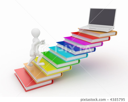 Men with books and laptop Men with books and laptop 4385795
