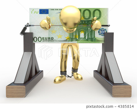 Man being held hostage by money 4385814