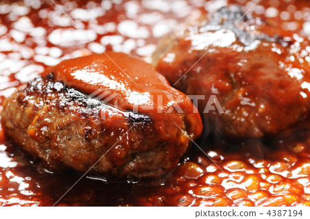 Hamburger steak with tomato sauce 4387194