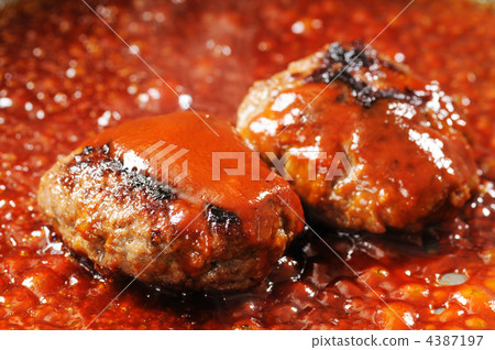 Hamburger steak with tomato sauce Hamburger steak with tomato sauce 4387197
