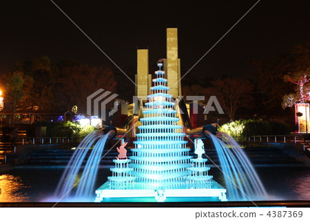 香檳塔 點燈 夜景 4387369