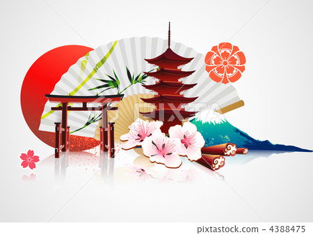 Decorative Traditional Japanese background 4388475
