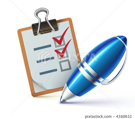 checklist on a clipboard checklist on a clipboard 4388632