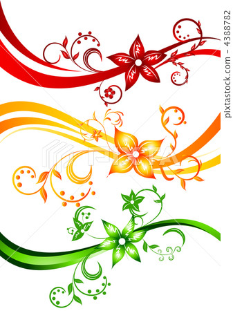 Vector set wavy background - Stock Illustration [4388782] - PIXTA