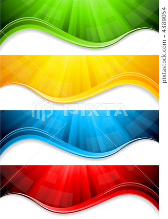 Vector collection abstract banners 4389054
