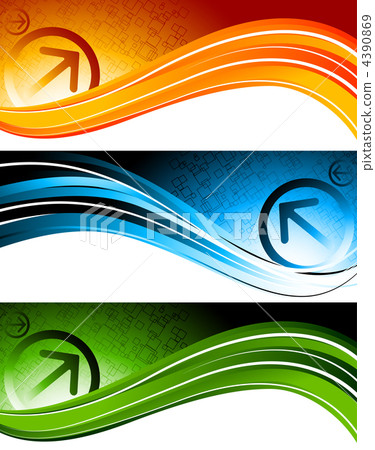 Set of tech banners - Stock Illustration [4390869] - PIXTA