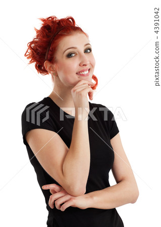 Happy redhead female 4391042