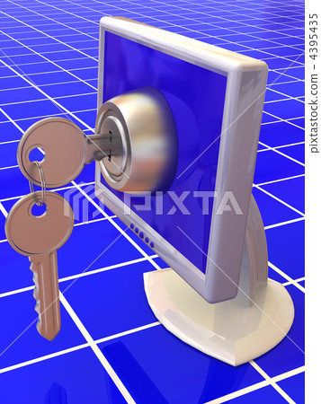 Monitors with keys - Stock Illustration [4395435] - PIXTA