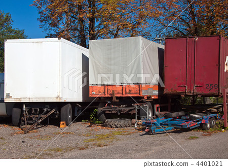 The old cargo trailers. 4401021