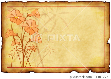 old postcard with floral patterns 4401773