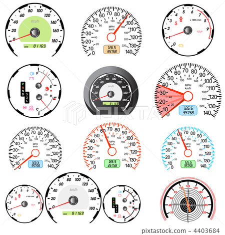 Set of car speedometers for racing design. Set of car speedometers for racing design. 4403684