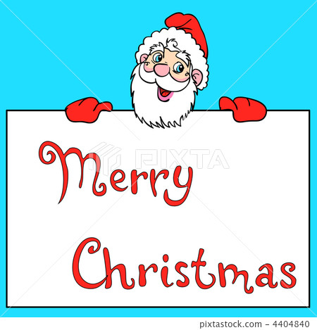 Happy Santa Claus over white blank Happy Santa Claus over white blank 4404840