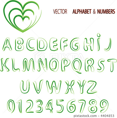 Vector herbal alphabet and numbers Vector herbal alphabet and numbers 4404853