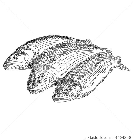 vector drawing hand fish 4404860