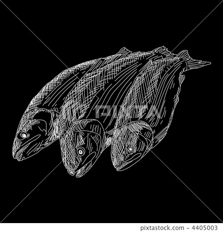 vector drawing hand fish vector drawing hand fish 4405003