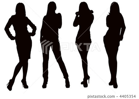 Silhouette of a young woman Silhouette of a young woman 4405354