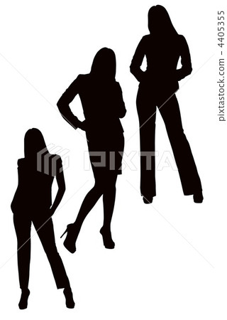 Silhouette of a young woman Silhouette of a young woman 4405355