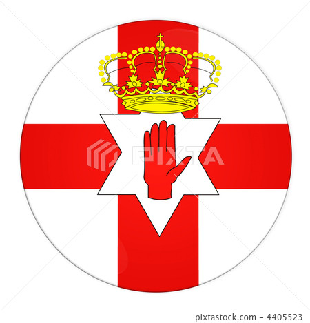 Nothern Ireland button with flag - Stock Illustration [4405523] - PIXTA