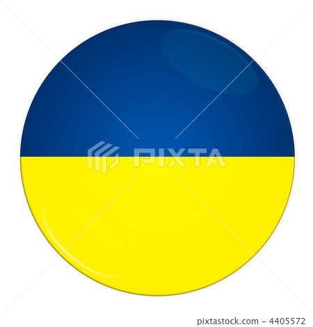 Ukraine button with flag - Stock Illustration [4405572] - PIXTA