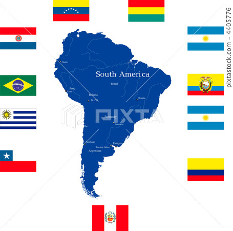 Map of south america 4405776
