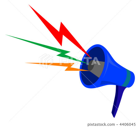 megaphone with color waves megaphone with color waves 4406045