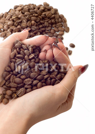 Female hands and coffee beans 4406727
