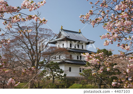 松前城 城堡廢墟 城堡塔樓 4407103