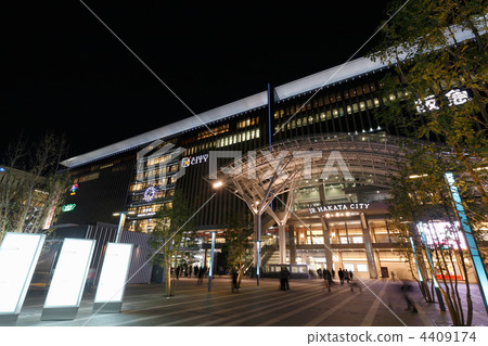[福岡縣] JR博多市的城市夜景 4409174