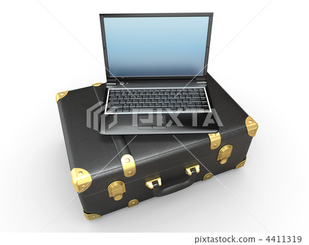 Laptop and suitcase Laptop and suitcase 4411319