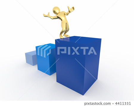 Men on the edge of carreer. Conceptual image 4411331