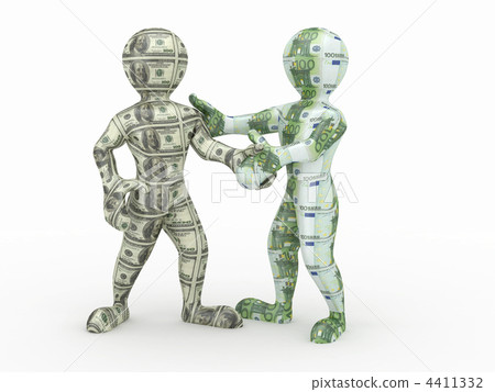 Cooperation euro and dollar. 4411332