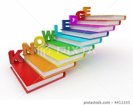 Word knowledge on books as staircase Word knowledge on books as staircase 4411335