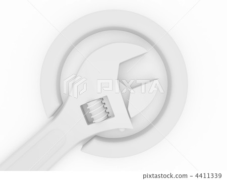 Adjustable wrench. 3d 4411339