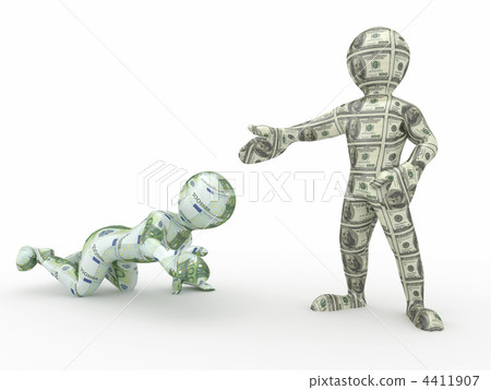 Fall in the euro on white isolated background Fall in the euro on white isolated background 4411907