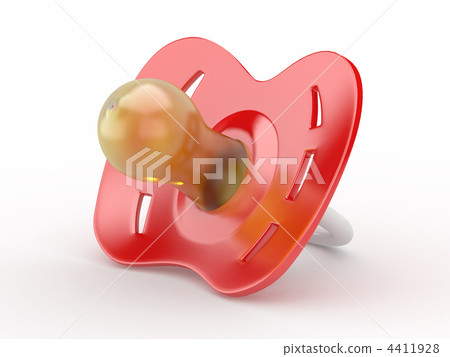 Baby's dummy on white isolated background. 3d Baby's dummy on white isolated background. 3d 4411928
