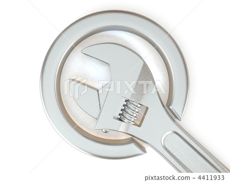 Adjustable wrench. 3d 4411933