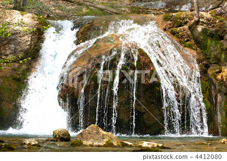 Waterfall Jur-Jur in Cremea. 4412080