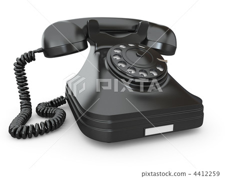 Old-fashioned phone on white isolated background Old-fashioned phone on white isolated background 4412259