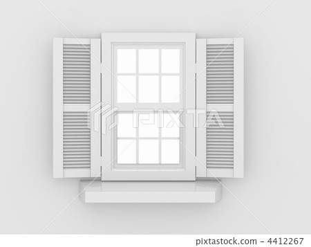 Closed window and shooters Closed window and shooters 4412267