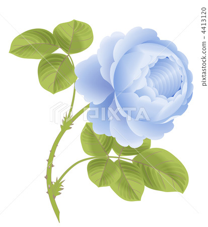 Meissen style blue rose right facing Meissen style blue rose right facing 4413120