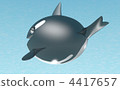 killer whale, illustration, aquamarine 4417657