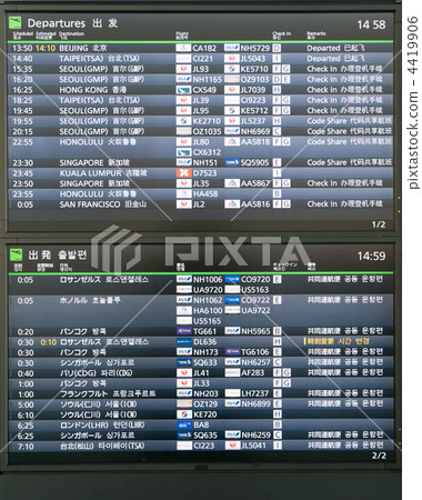 electric bulletin board, international air route, bulletin board 4419906