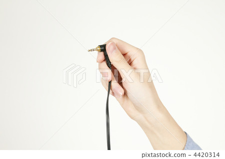 Earphone jack and hand 4420314